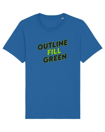 Outline fill green  Royal Blue