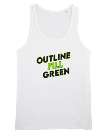 Outline fill green  White