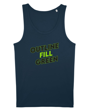 Outline fill green  Navy