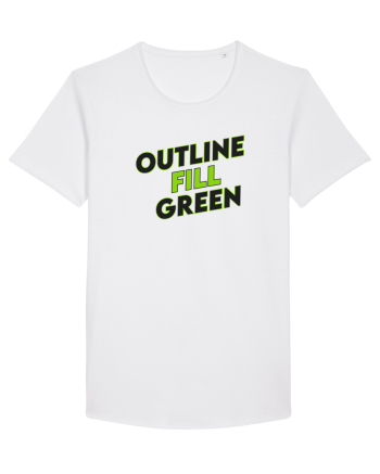 Outline fill green  White