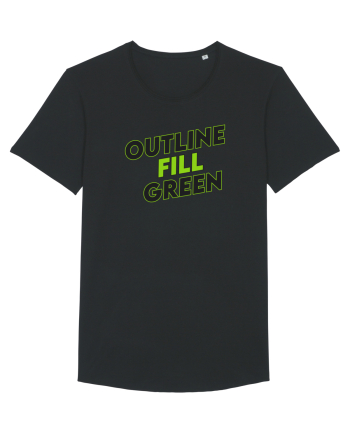 Outline fill green  Black