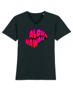 Aloha Hawaii  Tricou mânecă scurtă guler V Bărbat Presenter