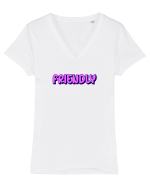 Friendly  Tricou mânecă scurtă guler V Damă Evoker