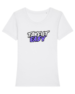Taie IT easy  Tricou mânecă scurtă guler larg fitted Damă Expresser