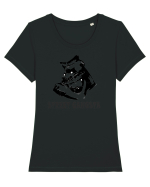 Street gangsta Tricou mânecă scurtă guler larg fitted Damă Expresser