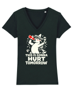 Hangover De Baut Bautura Tricou mânecă scurtă guler V Damă Evoker