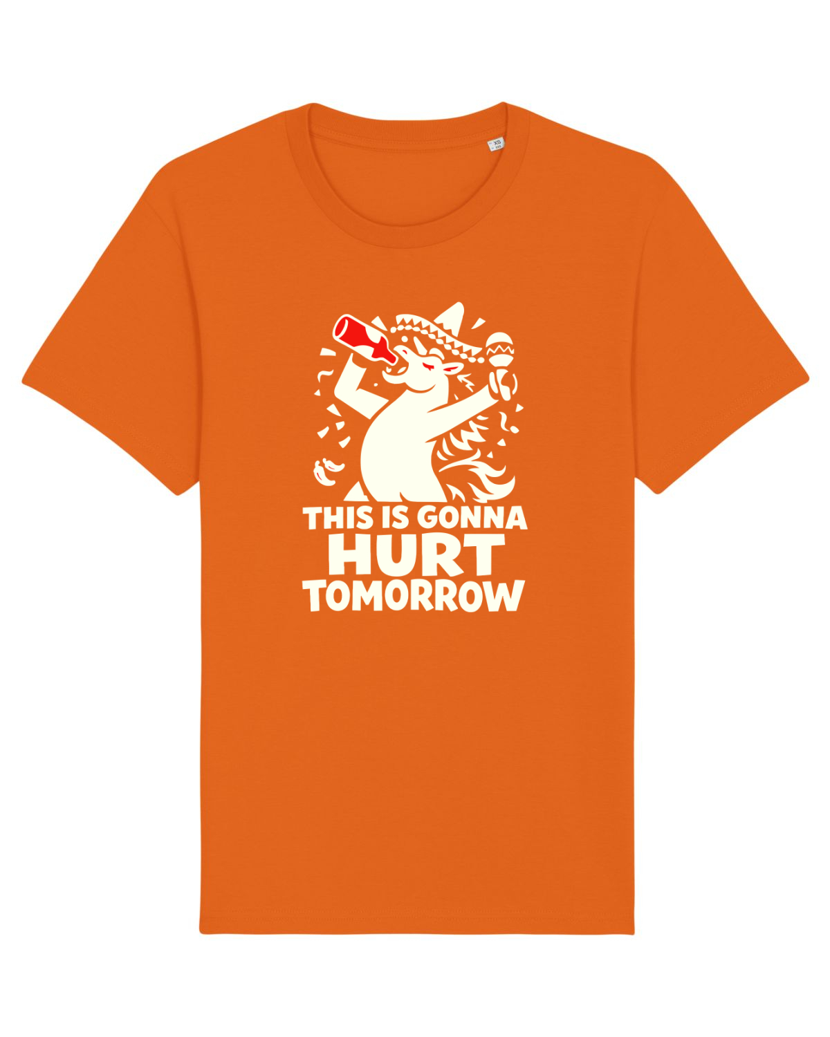 Tricou mânecă scurtă Unisex Rocker Bright Orange
