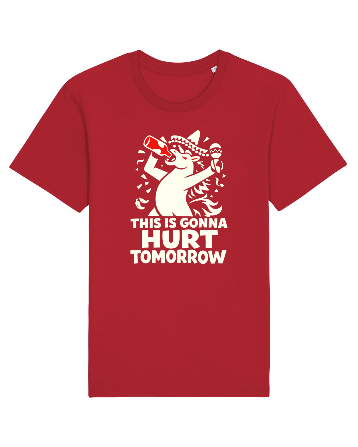 Tricou mânecă scurtă Unisex Rocker Red