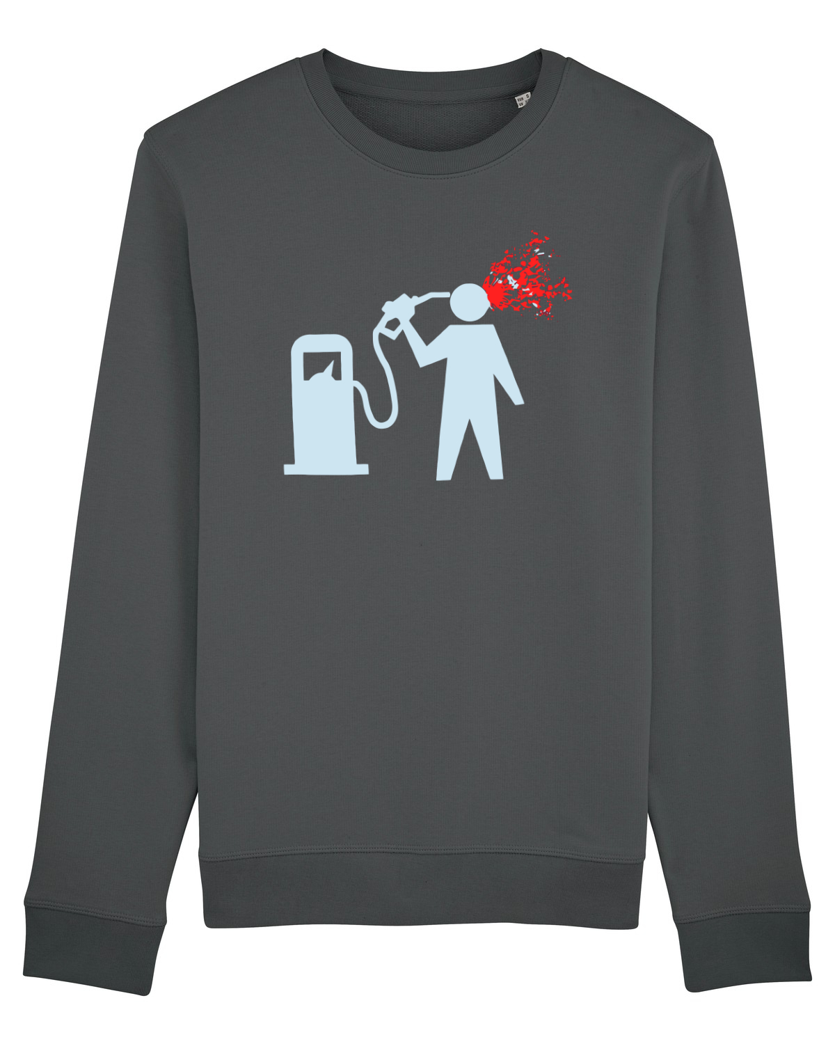 Bluză mânecă lungă Unisex Rise Anthracite