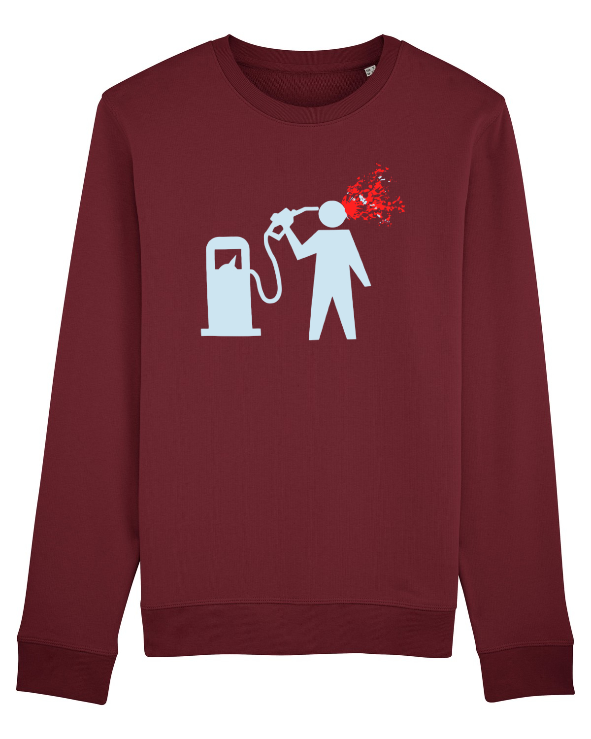 Bluză mânecă lungă Unisex Rise Burgundy