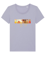 Summer  Tricou mânecă scurtă guler larg fitted Damă Expresser