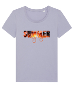 Summer  Tricou mânecă scurtă guler larg fitted Damă Expresser