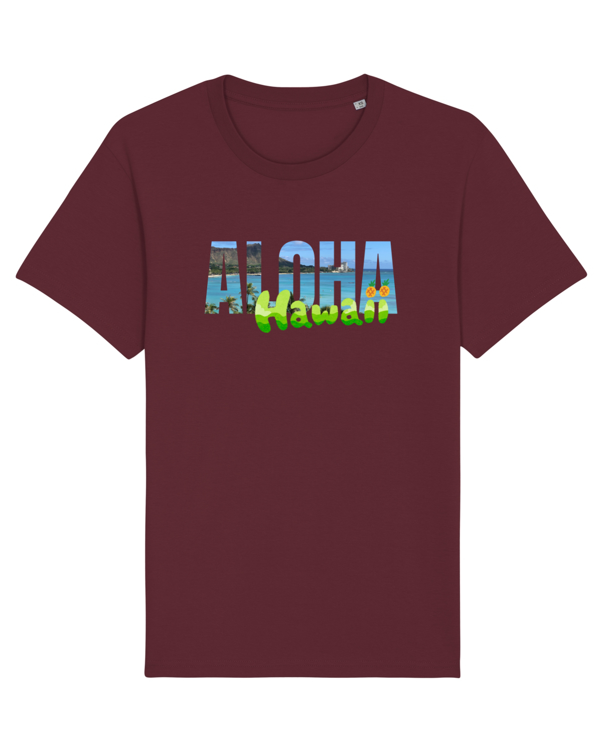 Tricou mânecă scurtă Unisex Rocker Burgundy