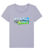 Aloha Hawaii  Tricou mânecă scurtă guler larg fitted Damă Expresser