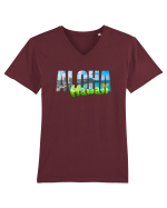 Aloha Hawaii  Tricou mânecă scurtă guler V Bărbat Presenter