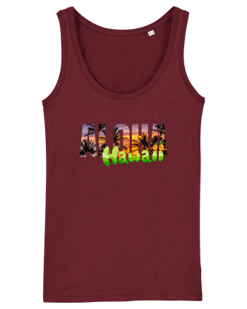 Aloha Hawaii  Burgundy