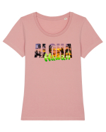 Aloha Hawaii  Tricou mânecă scurtă guler larg fitted Damă Expresser