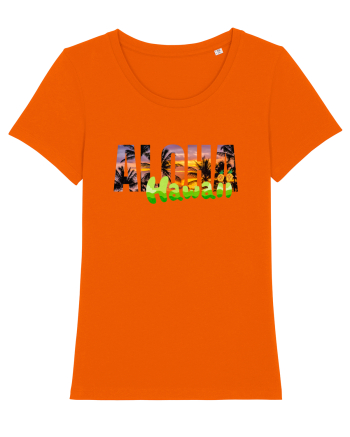 Aloha Hawaii  Bright Orange