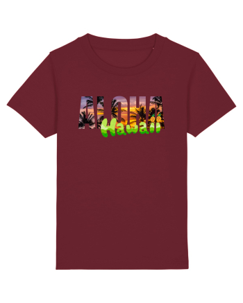 Aloha Hawaii  Burgundy