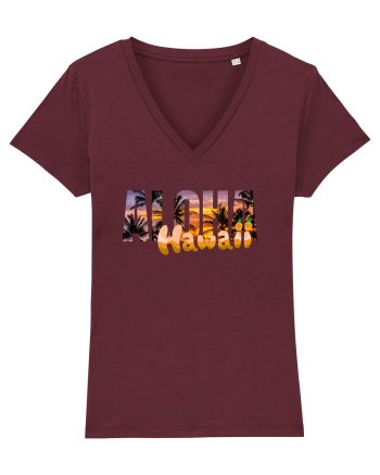 Aloha Hawaii  Burgundy