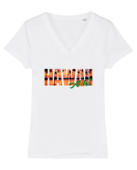 Hawaii  Tricou mânecă scurtă guler V Damă Evoker