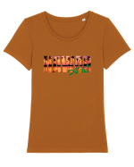 Hawaii  Tricou mânecă scurtă guler larg fitted Damă Expresser