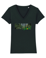 Hawaii  Tricou mânecă scurtă guler V Damă Evoker