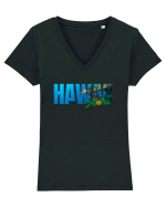 Hawaii  Tricou mânecă scurtă guler V Damă Evoker