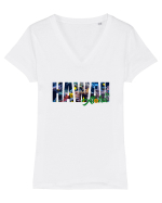 Hawaii  Tricou mânecă scurtă guler V Damă Evoker