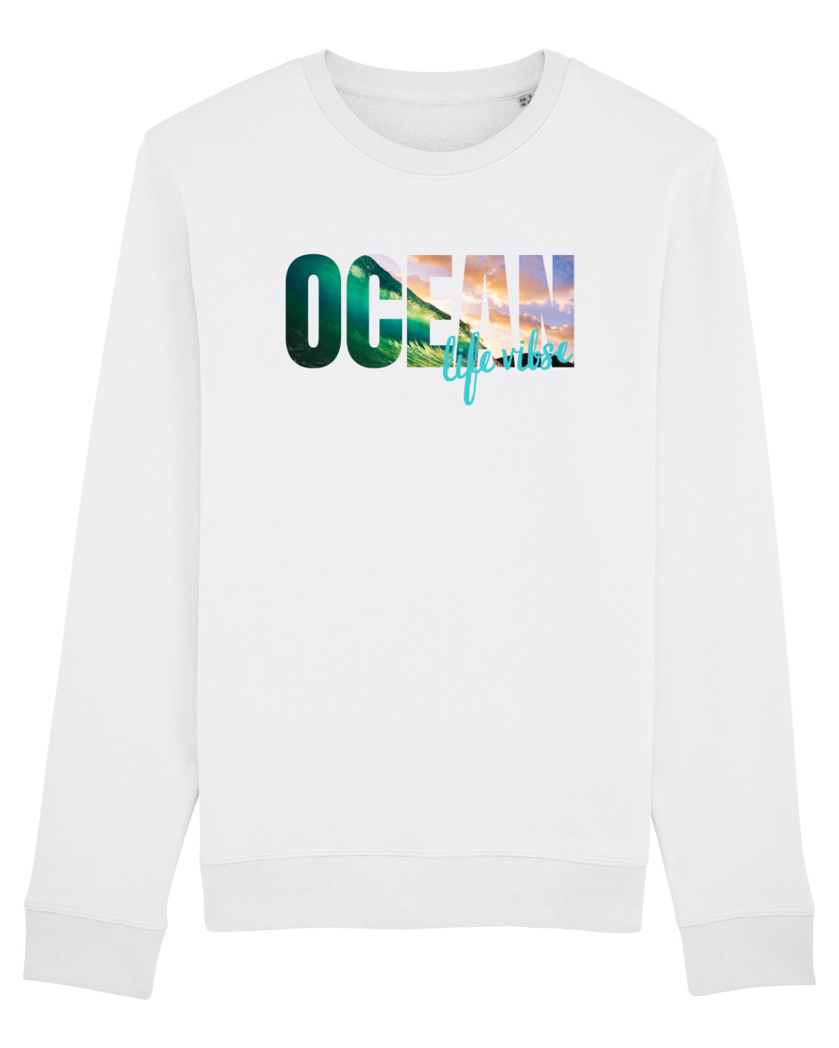 Bluză mânecă lungă Unisex Rise White