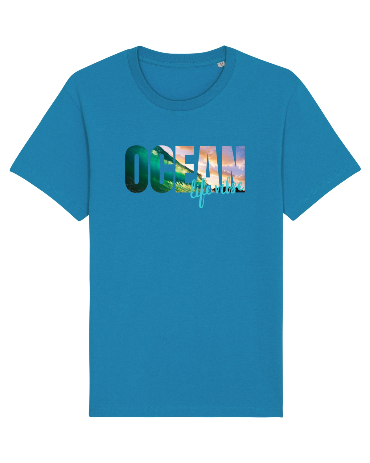 Tricou mânecă scurtă Unisex Rocker Azur