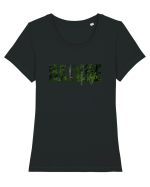 Nature  Tricou mânecă scurtă guler larg fitted Damă Expresser