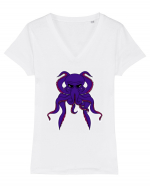 Octopus Tricou mânecă scurtă guler V Damă Evoker