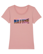 Nature  Tricou mânecă scurtă guler larg fitted Damă Expresser