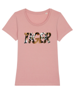 Tiger Tricou mânecă scurtă guler larg fitted Damă Expresser