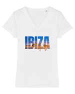 Ibiza  Tricou mânecă scurtă guler V Damă Evoker