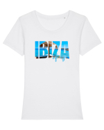 Ibiza  Tricou mânecă scurtă guler larg fitted Damă Expresser