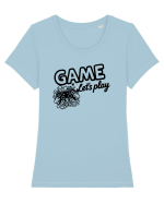 Game  Tricou mânecă scurtă guler larg fitted Damă Expresser
