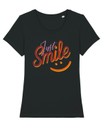 Smile  Tricou mânecă scurtă guler larg fitted Damă Expresser