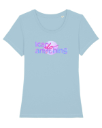 I can do anything  Tricou mânecă scurtă guler larg fitted Damă Expresser