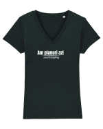 Am planuri azi Tricou mânecă scurtă guler V Damă Evoker