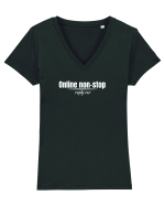 Online non-stop  Tricou mânecă scurtă guler V Damă Evoker