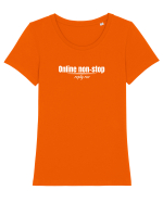 Online non-stop  Tricou mânecă scurtă guler larg fitted Damă Expresser