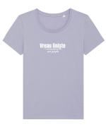 Vreau liniște  Tricou mânecă scurtă guler larg fitted Damă Expresser