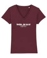 Vorbim...dar nu azi  Tricou mânecă scurtă guler V Damă Evoker