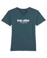 Brain: offline  Tricou mânecă scurtă guler V Bărbat Presenter