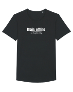 Brain: offline  Tricou mânecă scurtă guler larg Bărbat Skater