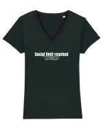 Social limit reached Tricou mânecă scurtă guler V Damă Evoker