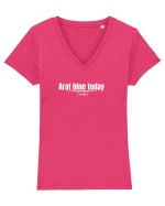 Arat bine today  Tricou mânecă scurtă guler V Damă Evoker