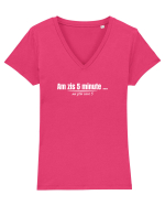 Am zis 5 minute... Tricou mânecă scurtă guler V Damă Evoker
